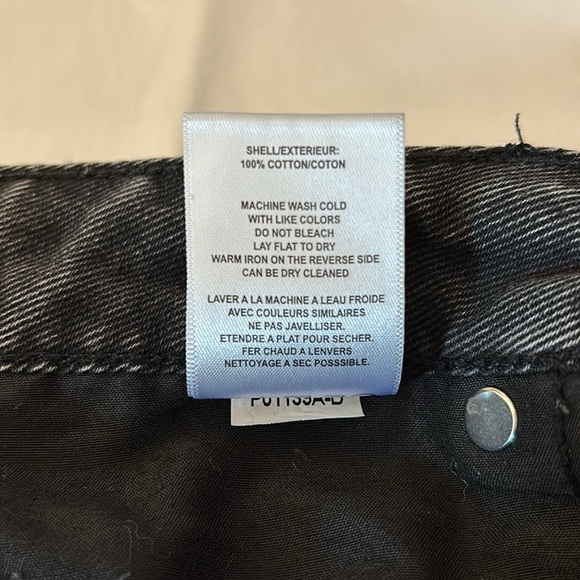 Vigold Denim Billie 90s Jean Women Size 9 Black Wash Distressed Ripped Raw Hem - Picture 5 of 10